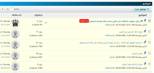 إضافة اشارة غير مقروءة في صفحة المواضيع والمنتديات